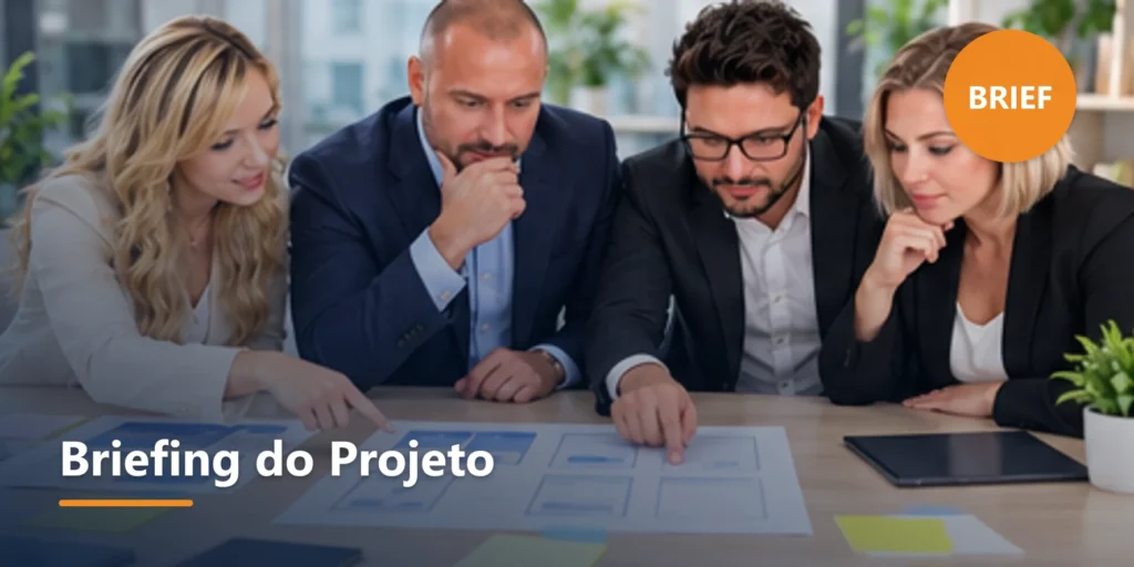 Ilustração editorial sobre Como preparar um briefing útil para o projeto.