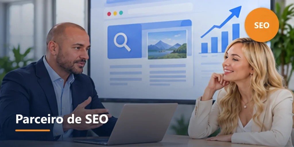 Ilustração editorial sobre Quando uma empresa precisa de um parceiro WordPress com foco em SEO.