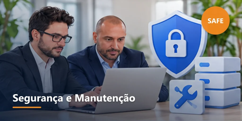 Ilustração editorial sobre Segurança, manutenção e proteção de tráfego orgânico.